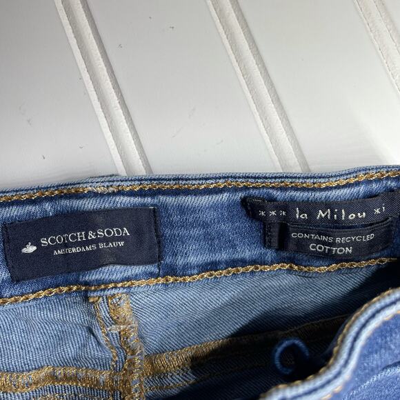 Scotch & Soda Girls Blue Straight Leg Stretchable Jeans Size 8 - Picture 5 of 9